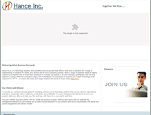 Tablet Screenshot of hanceinc.com